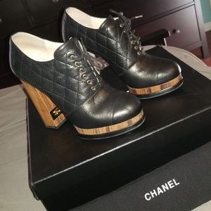 Chanel Platform Chunky Heel booties